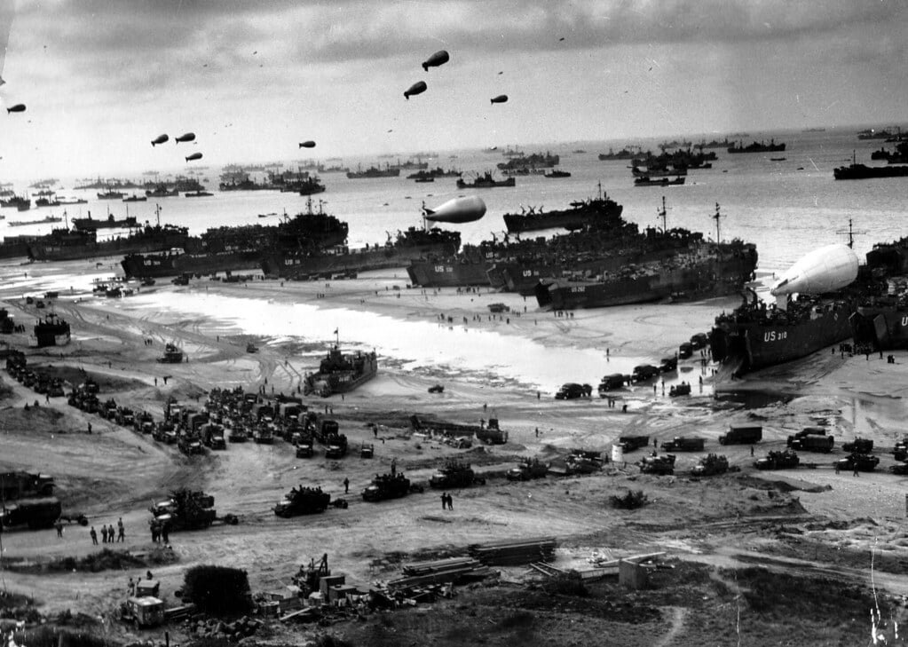 O desembarque de tropas na Normandia