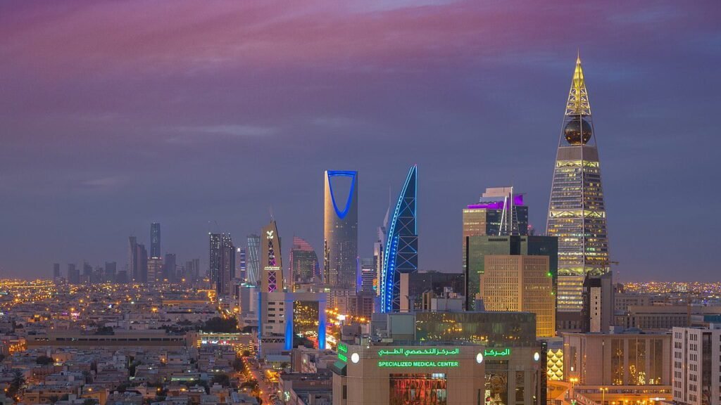 The financial center of Riyadh, the capital and largest city in the history of Saudi Arabia.