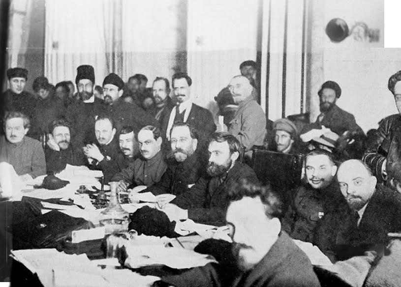 Meeting of the Bolshevik Party in 1920 after October Revolution