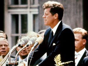 President Kennedy addresses Berliners