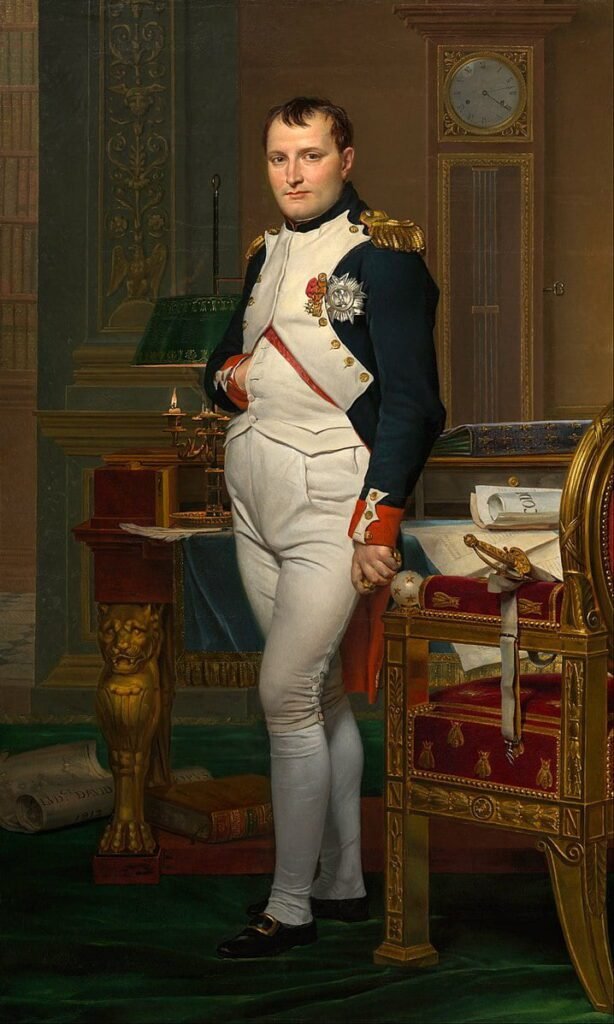 O imperador Napoleão em seu estudo nas Tulherias (1812). Galeria Nacional de Arte, Washington, DC