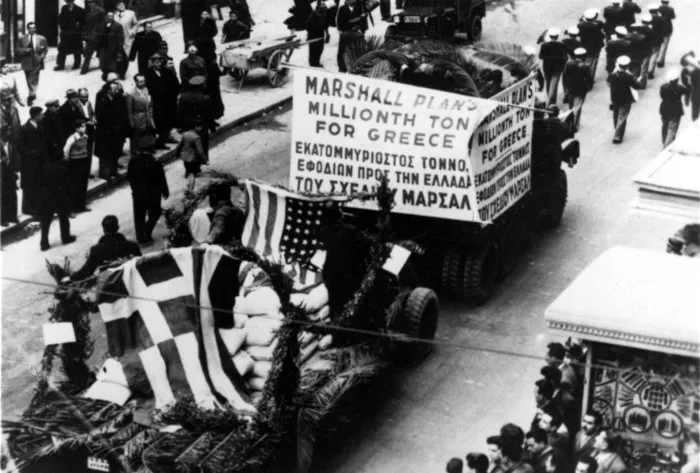 Os gregos também receberam auxílio do Plano Marshall