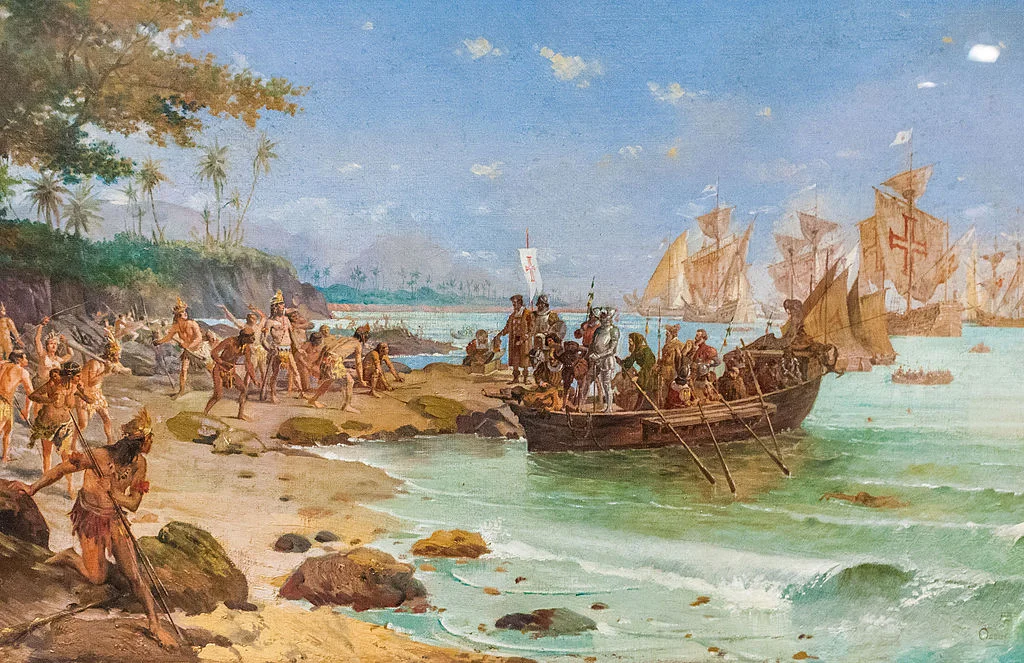 Pedro Álvares Cabral em território brasileiro em 1500