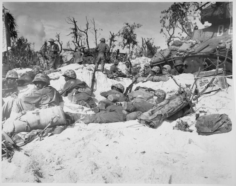 Unit of the 7th Rifle Regiment on Peleliu beach
