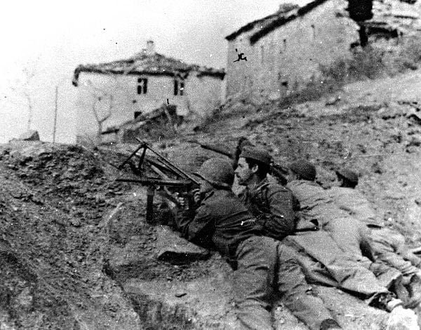 Brazilian soldiers during the Battle of Montese