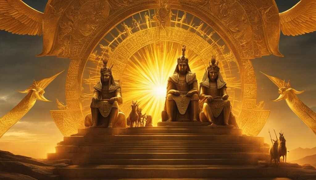 Representação de Deuses Egípcios Antigos.
