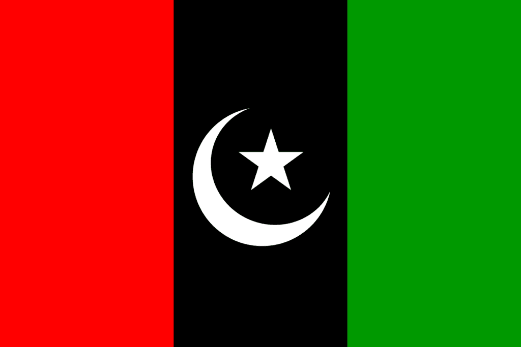 Bandeira do Partido Popular do Paquistão.