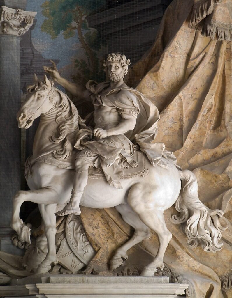 Estátua equestre de Carlos Magno por Agostino Cornacchini (1725), Basílica de São Pedro, Vaticano.