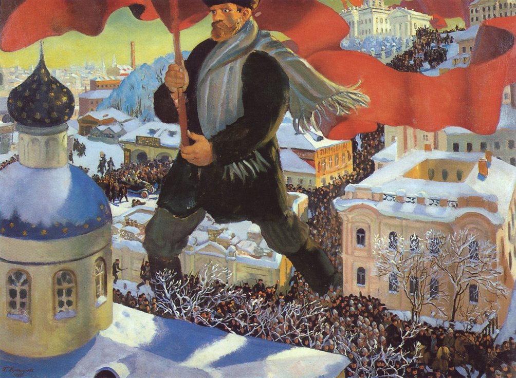 Bolchevique (1920), por Boris Kustodiev.